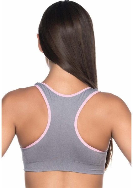 Gri Pembe Emay 4024 Double Sütyen Korse