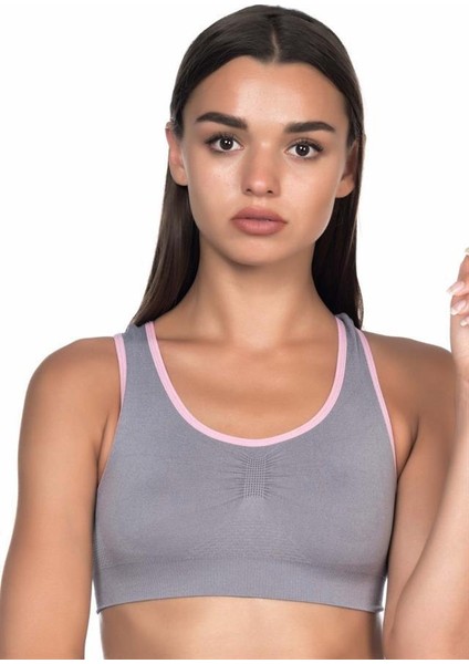 Gri Pembe Emay 4024 Double Sütyen Korse
