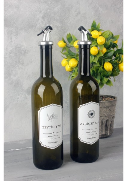 Retro 2'li Amber Cam Yağlık 750 ml Zeytinyağ Ayçiçek Yağı Şişesi Yağdanlık Amber Yağlık fiyatları