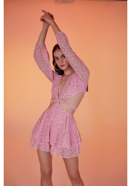 Pinky Elbise Pembe