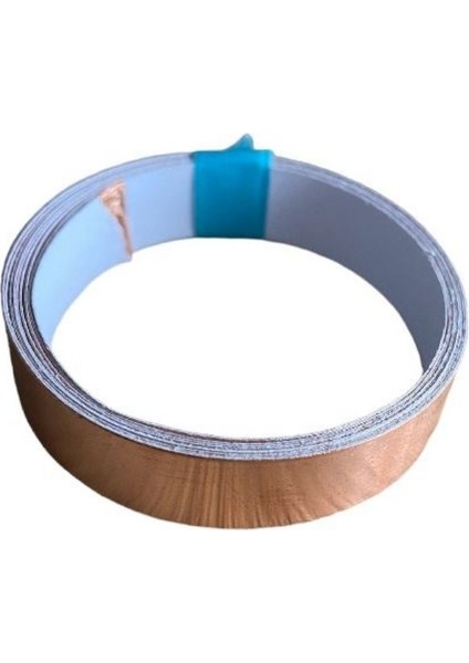 Bakır Folyo Iletken Bant - 10 mm x 1 Metre -- Akrilik Yapışkanlı