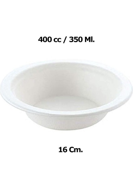Nature Ekolojik Karton Kağıt Tek Kullanımlık Çorba Kasesi - 400 cc - 50 Adetlik 10 Paket