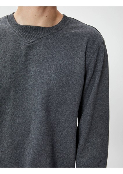 4WAM70127MK Koton Erkek Sweat Antrasit