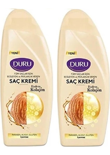 Saç Kremi 500 ml Kolajen & Badem x 2 Adet