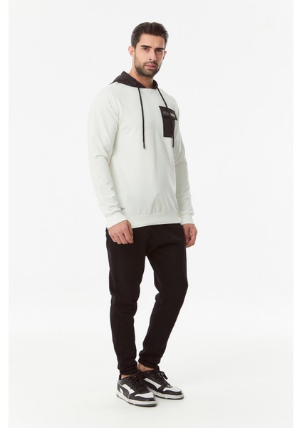 Baskılı Cepli Sweatshirt