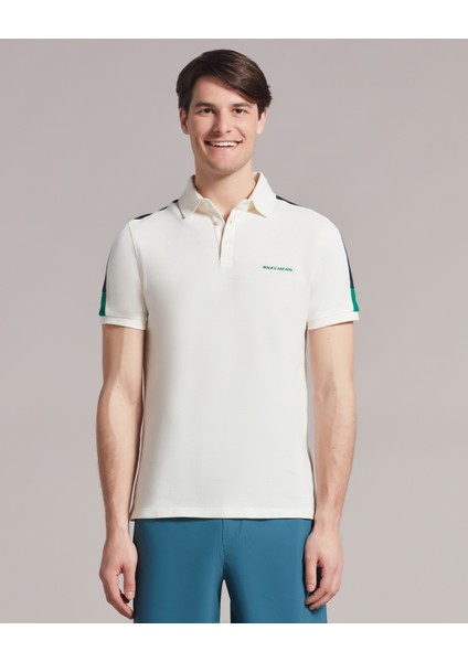 M Colorblock Polo T-Shirt Erkek Beyaz Tshirt S221047-102