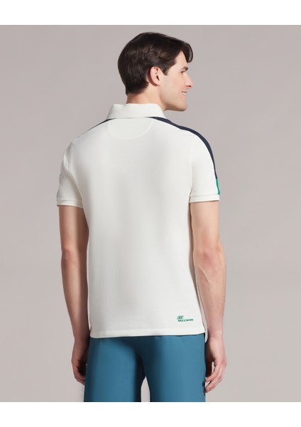 M Colorblock Polo T-Shirt Erkek Beyaz Tshirt S221047-102 modelleri