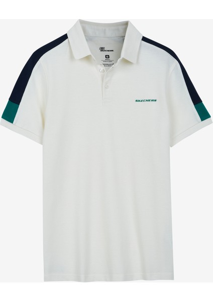 M Colorblock Polo T-Shirt Erkek Beyaz Tshirt S221047-102 fırsatları