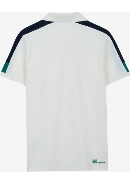 M Colorblock Polo T-Shirt Erkek Beyaz Tshirt S221047-102 indirimleri