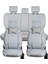 renault Clio 4 Uyumlu Yarı Deri Oto Koltuk Kılıfı Ön/arka Tam Set (Aqua Seri) Gri 3