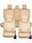 Toyota Hilux Uyumlu Yarı Deri Oto Koltuk Kılıfı Ön/arka Tam Set (Aqua Seri) Bej 3