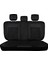 hyundai Getz Uyumlu Yarı Deri Oto Koltuk Kılıfı Ön/arka Tam Set (Aqua Seri) Siyah-Beyaz 2