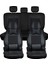 hyundai Getz Uyumlu Yarı Deri Oto Koltuk Kılıfı Ön/arka Tam Set (Aqua Seri) Siyah-Beyaz 3