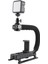 Taşınabilir El Dv Kamera Braketi Sabitleyici + Tüm Slr Kameralar ve Dv Için Soğuk Ayakkabı Tripod Kafalı LED Dolgu Işık Kiti (Yurt Dışından) 3