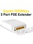 3 Bağlantı Noktalı Dış Mekan Poe Gigabit Genişletici 1'i 3 Arada Poe Tekrarlayıcı, 1000MBPS Su Geçirmez Güç ve Veri Iletimi (Yurt Dışından) 4