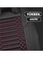 Ford Focus 1 Uyumlu Deri Oto Koltuk Kılıfı Ön-Arka 5li Set Special Seri Siyah-Kırmızı 5