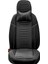 Ford Focus 5 Uyumlu Deri Oto Koltuk Kılıfı Ön-Arka 5li Set Special Seri Siyah-Beyaz 4