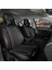 Peugeot 4007 Uyumlu Deri Oto Koltuk Kılıfı Ön-Arka 5li Set Special Seri Siyah-Beyaz 1