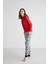Voem Kadın Kırmızı Patlı Pijama Takımı 16958 2
