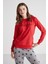 Voem Kadın Kırmızı Patlı Pijama Takımı 16958 5