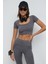 Yuvarlak Yaka Fitted/Vücuda Oturan Crop Tişört 4