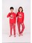 Kız / Erkek Çocuk Uzun Kollu Yılbaşı Temalı Pamuklu Pijama Takımı 1