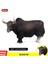 Oenux 14.5x3.5x8.5 cm Klasik Siyah Yak Hayvanlar Aksiyon Figürleri Sığır Boğa Öküz Heykelcik Pvc Sevimli Gerçekçi Model Eğitici Oyuncak (Yurt Dışından) 3
