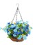 Çim Dekoru Için Sepette Yapay Asılı Çiçekler Iç Mekan-Mavi (Yurt Dışından) 1