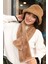 Kadın Peluş Kaşkol Boyunluk Atkı Rkb-01 Camel 2