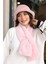 Kadın Peluş Kaşkol Boyunluk Atkı Rkb-01 Pembe 2
