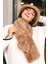 Kadın Peluş Kaşkol Boyunluk Atkı Rkb-01 Camel 4