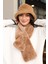 Kadın Peluş Kaşkol Boyunluk Atkı Rkb-01 Camel 5