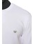 Erkek Pamuklu Logo Detaylı Yuvarlak Yaka Beyaz Sweatshirt 8N1MD1 1JHSZ-0100 3