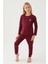 Asnn Kız Çocuk Kahve Pijama Takımı 1