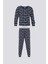 Koyu Mavi Kız Çocuk Pijama Takımı 1