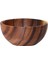 Yuvarlak Doğal Ahşap Salata Kasesi Mutfak Karıştırma Meyve Kaseleri 16X7 cm (Yurt Dışından) 2