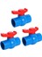 3x 40MM x 40MM Tam Geçişli Kırmızı Kollu Kollu U-Pvc Küresel Vana Mavi (Yurt Dışından) 1