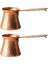 2x Türk Cezve Kahve Makinesi Moka Pot 3 Kişi 200 ml Bakır El Yapımı Yüksek Kaliteli Dekoratif Hediye Aksesuarı (Yurt Dışından) 1