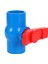 3x 40MM x 40MM Tam Geçişli Kırmızı Kollu Kollu U-Pvc Küresel Vana Mavi (Yurt Dışından) 3