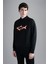 Erkek Marka Logolu Uzun Kollu Rahat Siyah Sweatshirt 13311933-011 1
