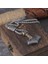 Thor Mjollnir Othila Aksesuarlı Örgü Zincir Erkek 316L Çelik Kolye 4