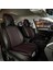 Chevrolet Trax Uyumlu Deri Oto Koltuk Kılıfı Ön/Arka 5li Set Live Seri Siyah-Kırmızı 1