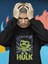 Minyatür Hulk Baskılı Kapüşonsuz Sweatshirt, Unisex Oversize Marvel Hulk Baskılı Sweatshirt 1