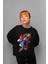 Kirpi Sonic Baskılı Kapüşonsuz Sweatshirt, Unisex Oversize Sonic Baskılı Sweatshirt 3