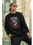 Venom Baskılı Kapüşonsuz Sweatshirt, Unisex Oversize Marvel Venom Baskılı Sweatshirt 1