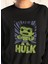 Minyatür Hulk Baskılı Kapüşonsuz Sweatshirt, Unisex Oversize Marvel Hulk Baskılı Sweatshirt 1