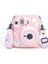 Instax Mini 12 Makine Uyumlu Pembe Simli Pleksi Kılıf 4