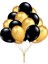 Siyah Masa Örtüsü Siyah Masa Eteği 20 Adet Siyah Gold Balon Set 4