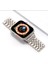 Apple Watch 42/44/45/46/49 mm Ultra/Ultra 2 Paslanmaz Çelik Ayarlanabilir Rolex Metal Kordon 3