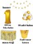 1 Yaş Beyaz Gold Balon Rakam Folyo Banner Mısır Kutusu Masa Eteği Doğum Günü Parti Seti 2